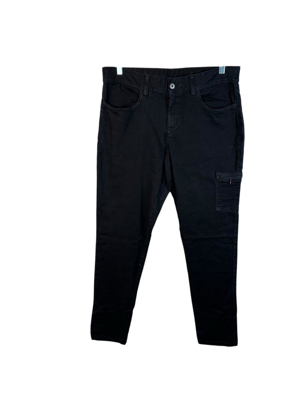 Columbia Jeans Black Denim Pants Side Zip Pocket Straight Leg Outdoor Utility 12